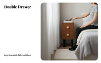 Narrow Nightstand Space-Saving Bedroom Furniture Slim Design for Living Room