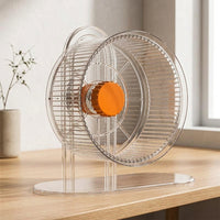 Silent Hamster Wheel and 12cm Hamster Wheel with Stand, Gerbil Wheel for Small Breeds, Exercise Toy for Dwarf Hamsters