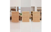 1/12 Dollhouse Chest of Drawers Wooden Miniature Chest of Drawers Paintable Furniture for Collectors