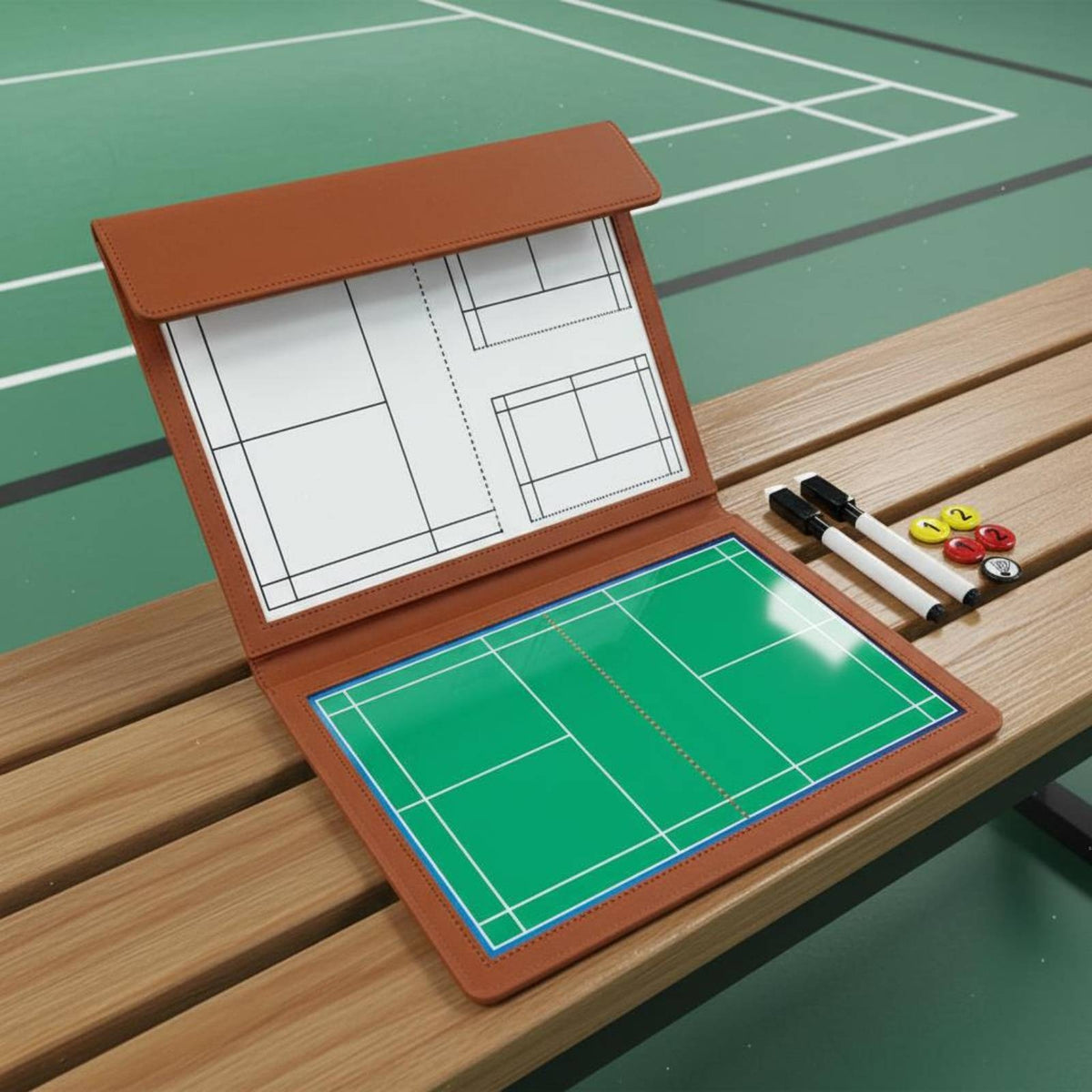 Attractive Badminton Board Sturdy Construction for Game Planning, Coaches