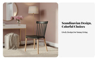 Spindle Back Chair Nordic Aesthetic Seating Furniture Long-Lasting Construction