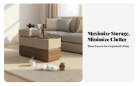 Modern and design C-Shaped Sofa Table With Storage Shelf Household Furniture Space-Saving Multi-Functional for Apartment Dwellers, residents, distant Workers, Living Room, Small areas, Bedroom, Home Office