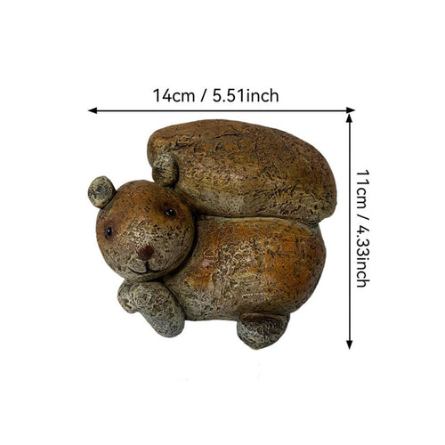 Resin Squirrel Statue Realistic Details for Pondside, Outdoor
