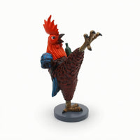 Kung Fu Cockerel Sculpture with Bottle Combat Arts Cockerel Figurine Funny Vivid for Collectors, Living Room, Entryway, Desk, Shelf