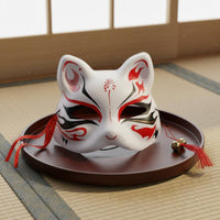 Japanese Canine Mask Cute Design Kitsune Mask Lightweight for Themed Parties