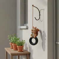 Hanging Squirrel Decoration Decorative Squirrel Ornament Weather-Resistant