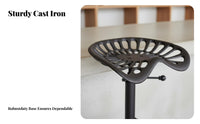 Adjustable Saddle Stool Utilitarian Aesthetic Backless Saddle Stool Vintage Design With Footrest for Bar Owners, Restaurant