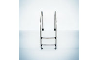Stainless Steel Pool Ladder in-Ground Three-Step Pool Ladder Polished for Swimmers, Swimming Pools