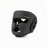 Safeguarding Open Face Headgear Padded Boxing Protective Headgear with Ear Covers Synthetic Leather Boxing Helmet Wide-Vision Opening for Kickboxing