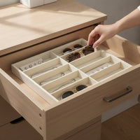 Multi-Slot Eyeglasses Display Tray Practical Glasses Tray Slim Glasses Organizer Rectangular for Collectors, Drawer, Countertop
