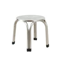 Compact Stainless Steel Stool Minimalist Stackable Stool Long-Lasting Furniture Non-Slip for Kitchen, Shop