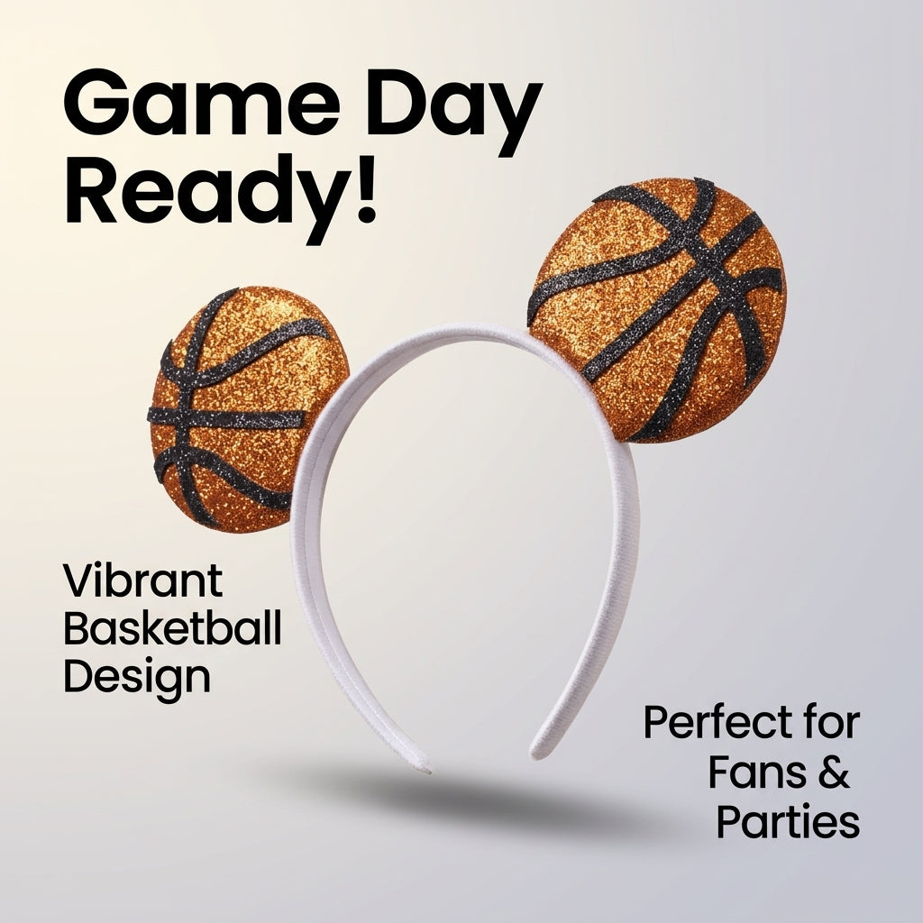 Sports Themed Headband for Football Basketball Fans, Geometric Pattern Costume Game Day Party for Cheerleading Events