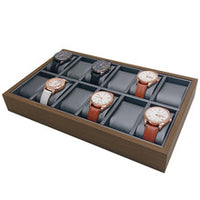Black Walnut Wood 24-Slot Eyeglass Display Stand for Sunglasses, Retail Display