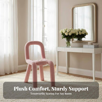 Upholstered Tube Chair Unique Shape Vanity Stool Multifunctional Design