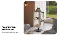 Rotating Storage Table Multi-Functional Design Rotating Cube End Table