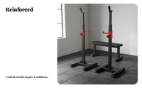 Squat Rack Adjustable Catches Bench Press Rack Heavy Duty Multi-Function Power Cage for Weightlifters, Bodybuilders