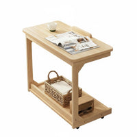 Mobile with Lockable casters C-Shaped Snack Table Space-Saving Design Rolling C-Shaped Stand Slides Under Sofa or Bed Household Furniture Multi-Functional for Apartment Dwellers, Remote Workers, Living Room, Small Spaces, Home Office, Bedroom