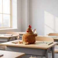 Fuzzy Chicken Writing Implement Case Funny Design Stationery Box Multi-Function
