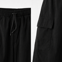 Women High Waist Cargo Pants with Convertible Wide Leg Design, Stretch Loungewear Streetwear for Ladies, Drawstring Parachute for Casual Wear