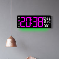 17.3 Inch LED Wall Clock with Week Display and Ambient Light