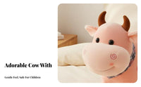 Cow Stuffed Toy Cute Design Cow Stuffed Creature Stuffed Calf Toy Cuddly House Decoration Sleepytime Friend for Fun Time