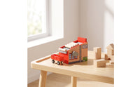Loading Machine Wooden Toy with Wagon Compatible Railway Accessory for Kids, Young Children, Playroom