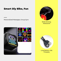 Brake-sensing ultra bright bike light