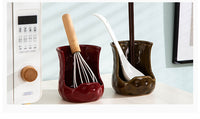 Ceramic Lid Rest and Utensil Holder for Kitchen Countertop