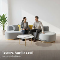Curved configurable Settee Modern Design Configurable Sofa Set Minimalist design Reception Couch for Homeowners, Families, Lobby, Lounge, leisure Area