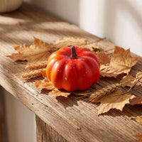 Foam Pumpkin Miniature Decorative Foam Pumpkins Fall Pumpkin with Stem for Tabletop