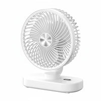 Adjustable Head Rechargeable Fan with Digital Display 5 Speed Settings USB Desk Fan for Students, Office Workers, Dormitory, Bedroom, Kitchen, Camping