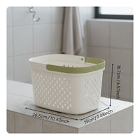 Portable Shower Tote Multipurpose Draining Bath Basket Wide Opening Shower Basket for Dormitory, Washroom