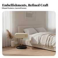 Sculptural Pedestal Table Minimalist design Nightstand Artistic Design for Office