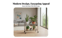 Tiered Rolling Plant Shelf Multi-Tier Design plant Rack Movable with casters