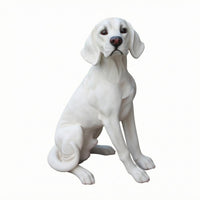 Labrador Sculpture Detailed Coat Texture Sitting Dog Figurine Decorative Garden Decoration for Home
