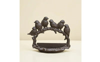 Cast Metal Avian Feeder Long-Lasting Bird Feeder with Basin Elegant for Balcony