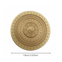 Rotatable Bagua Luopan Portable Brass Feng Shui Compass Traditional Chinese Design Bagua Compass Disc Gift Ready for Travel