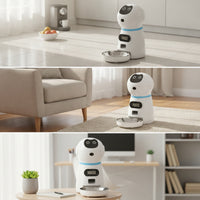 Automatic Pet Feeder Compact Pet Feeding Device with Voice Audio Module Removable Automatic Dry Food Dispenser for Home