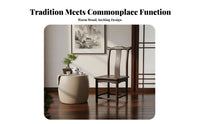 Miniature Official's Hat Chair Traditional Chinese Design Wooden Seat Antique Aesthetic Artisanal Quality for Children