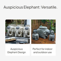 Stone-Look Resin Patio Stool Set, Waterproof, Garden Decor