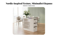 Freestanding Bar Console Double-Sided Entry Multi-Compartment Credenza Space-Saving Modern Design for Kitchen, Entryway, Bedroom