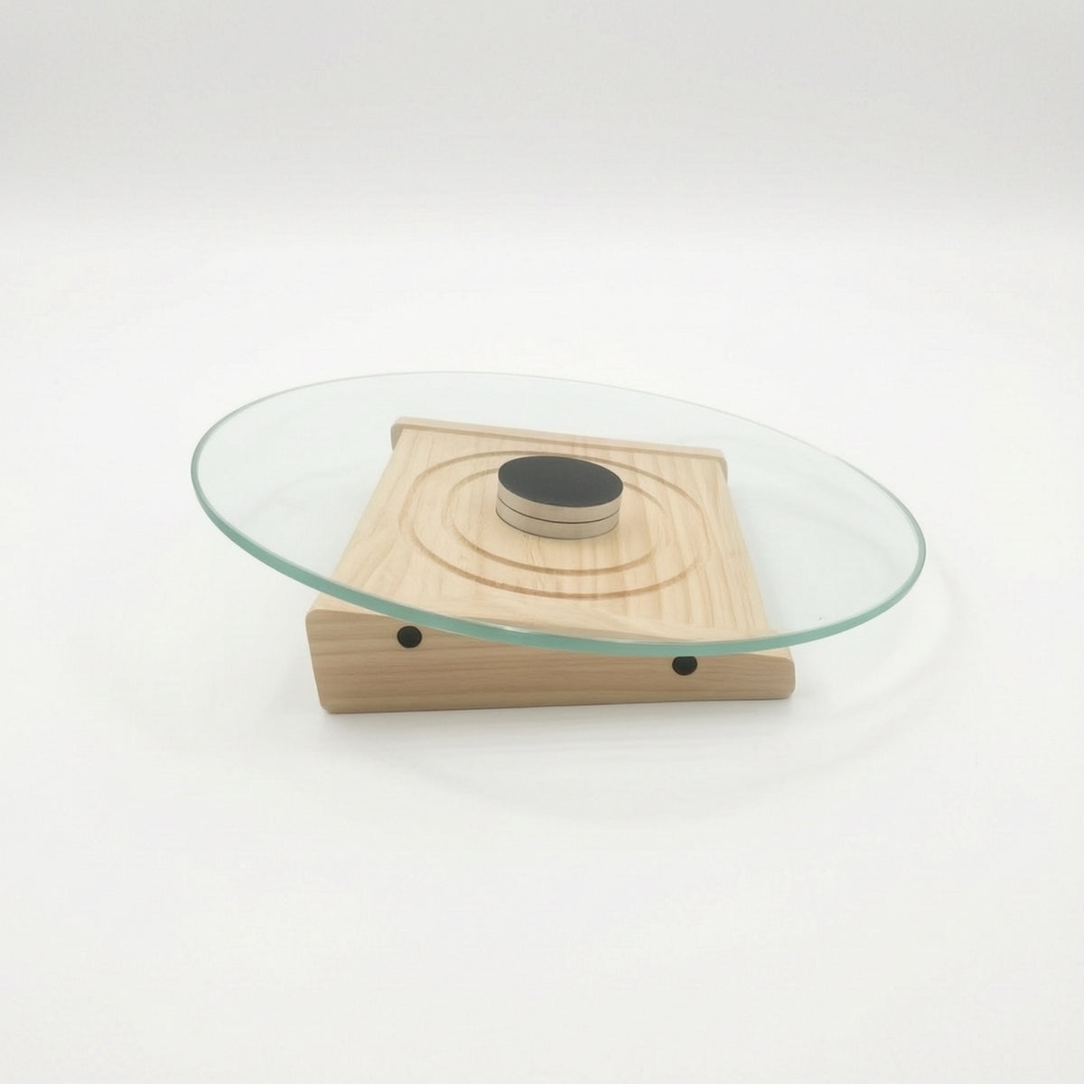 Wooden Chinchilla Running Plate Silent Chinchilla Wheel Low-Height Wheel with Stand Stable for Cage, Pet Corner