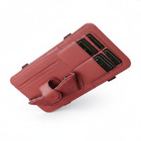Multi-Compartment Visor Organizer Space Compact Car Visor Organizer Does Not Block Visibility Car Glasses Clip Holder for Driving