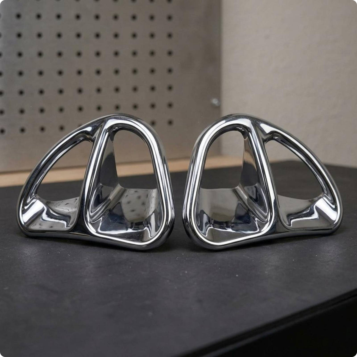 Chrome Vent Trim Polished Metal Chrome Intake Vent Trim Cutout Design