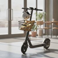 Metal Wire Scooter Storage Basket Easy to Install Scooter Basket with Bracket Long-Lasting Spacious for Daily Commute