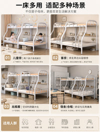 Bunk Bed Iron Frame Double Bed for Adults and Children Space-Saving