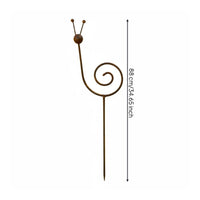 Rust Garden Ornament Plant Support Minimalist Metal Construction Stake Rusted Finish Outdoor Decoration