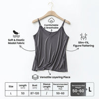 Women's Tank Tops for Gym and Summer Loungewear, Soft Modal Fiber Sleeveless Design with a Loose Fit, Lightweight V-Neck for Layering