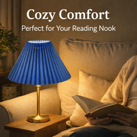 Light Shade Lampshade for Table Lamps with Foldable Pleated Design, Textile for Living Room and Bedroom