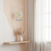 Double Sided Wall Timepiece Easy to Read House Decoration for Living Room, Patio